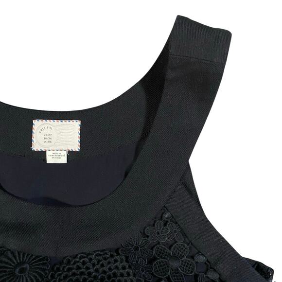 Anthropologie x Postmark Black Noir Floral Sheath Dress - 2 - Picture 3 of 4